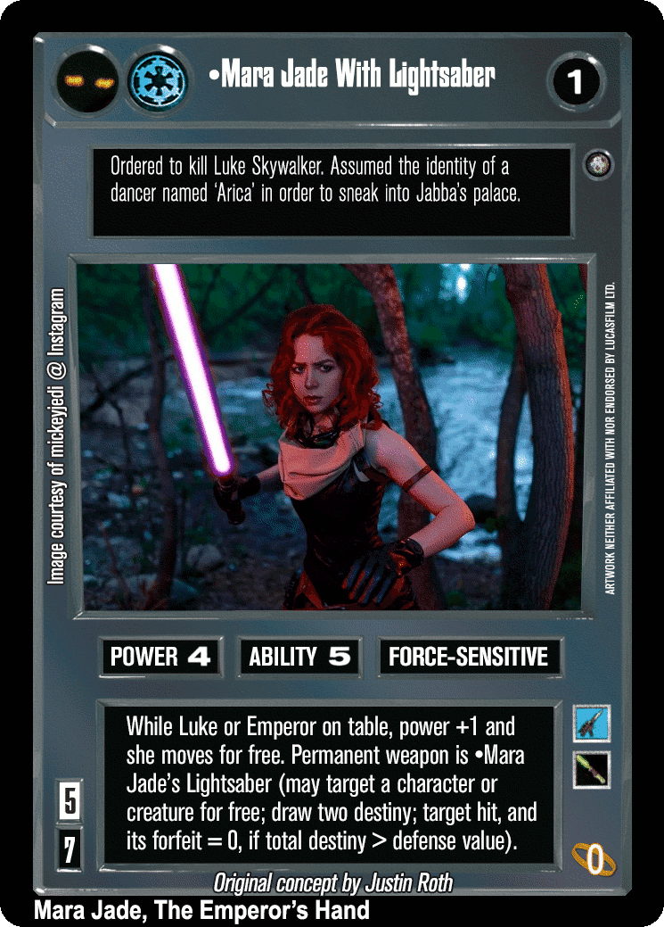 •Mara Jade With Lightsaber