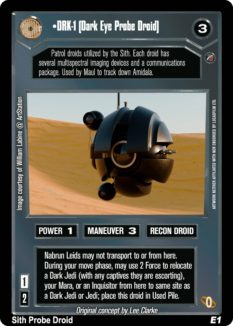 •DRK-1 (Dark Eye Probe Droid)