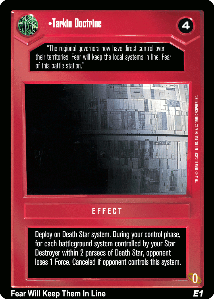 •Tarkin Doctrine