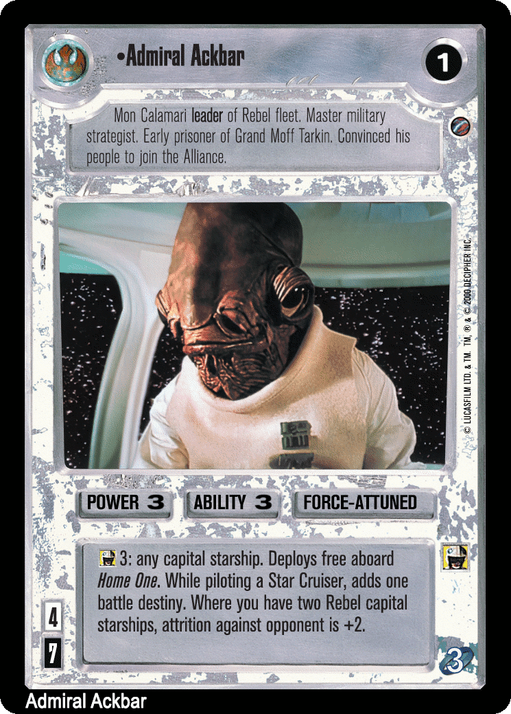•Admiral Ackbar (V)