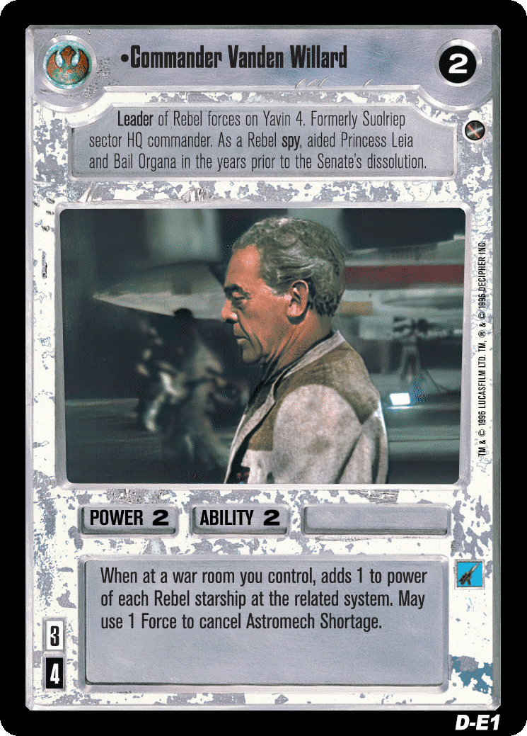 •Commander Vanden Willard