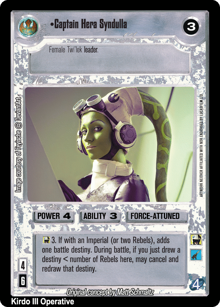 •Captain Hera Syndulla