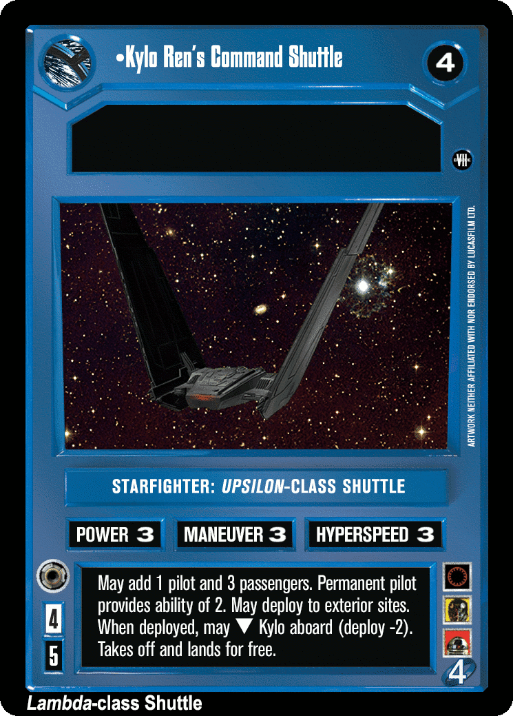 •Kylo Ren's Command Shuttle