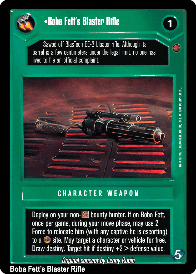 •Boba Fett's Blaster Rifle (V)