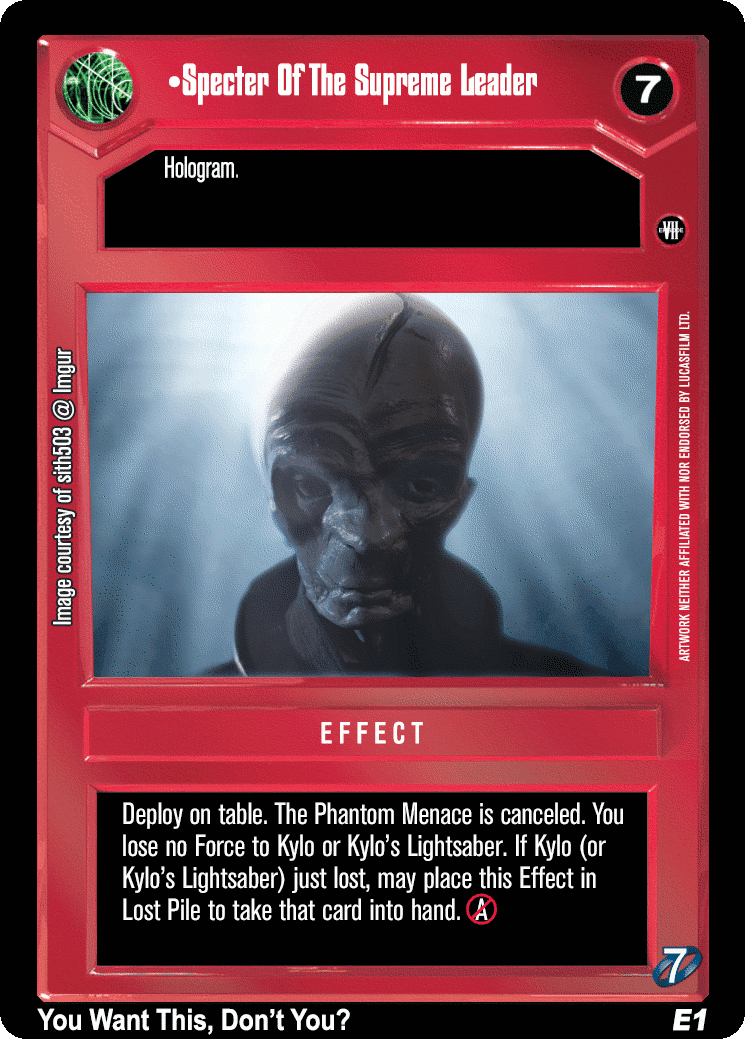 •Specter Of The Supreme Leader