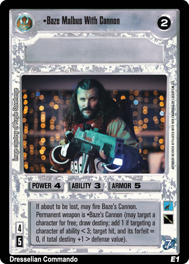 •Baze Malbus With Cannon