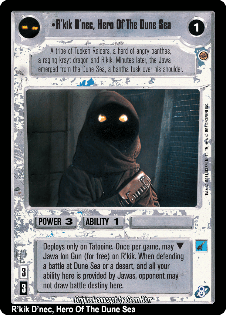 •R'kik D'nec, Hero Of The Dune Sea (V)