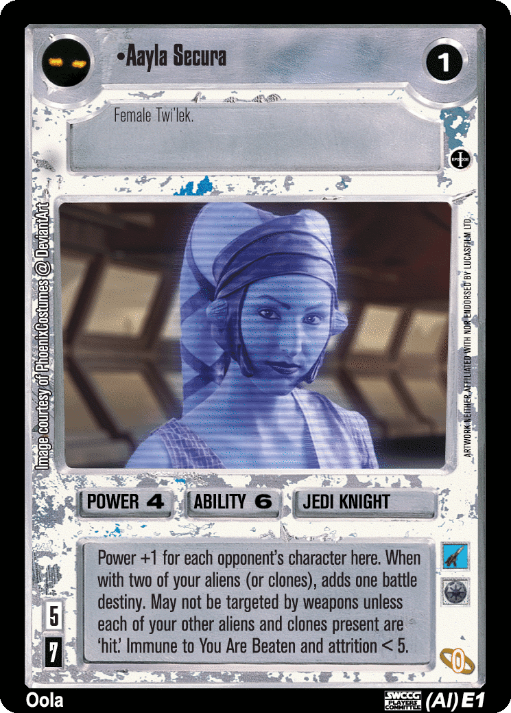 •Aayla Secura (Holo AI)