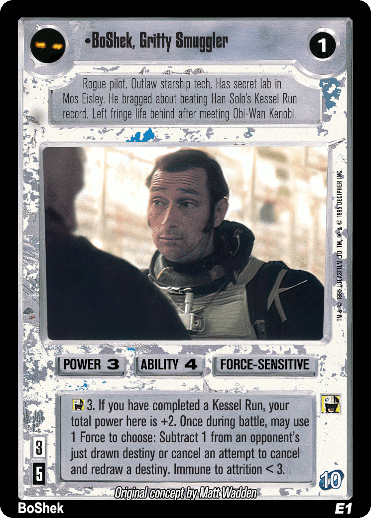 •BoShek, Gritty Smuggler