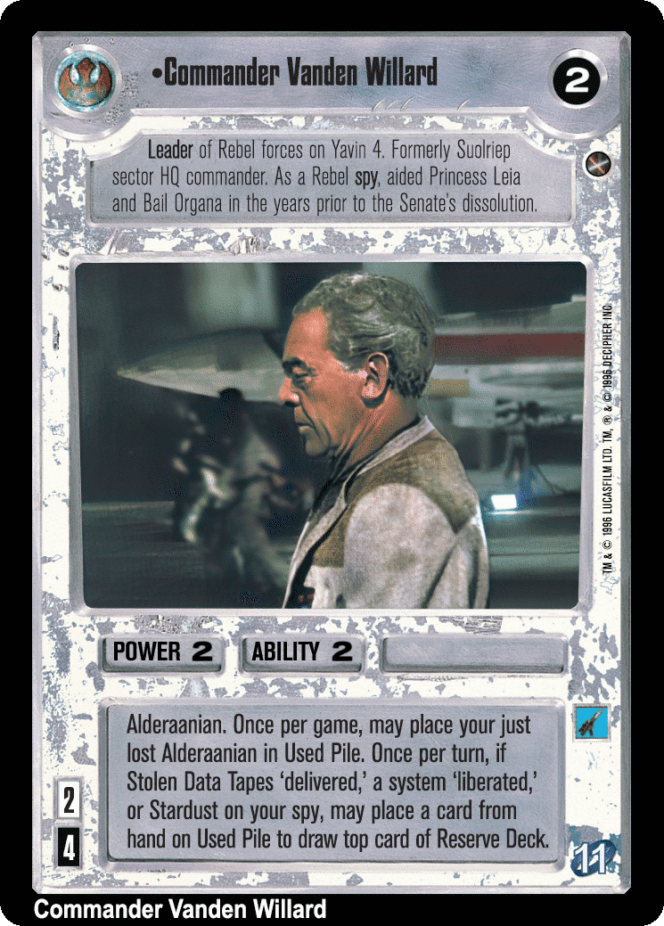 •Commander Vanden Willard (V)