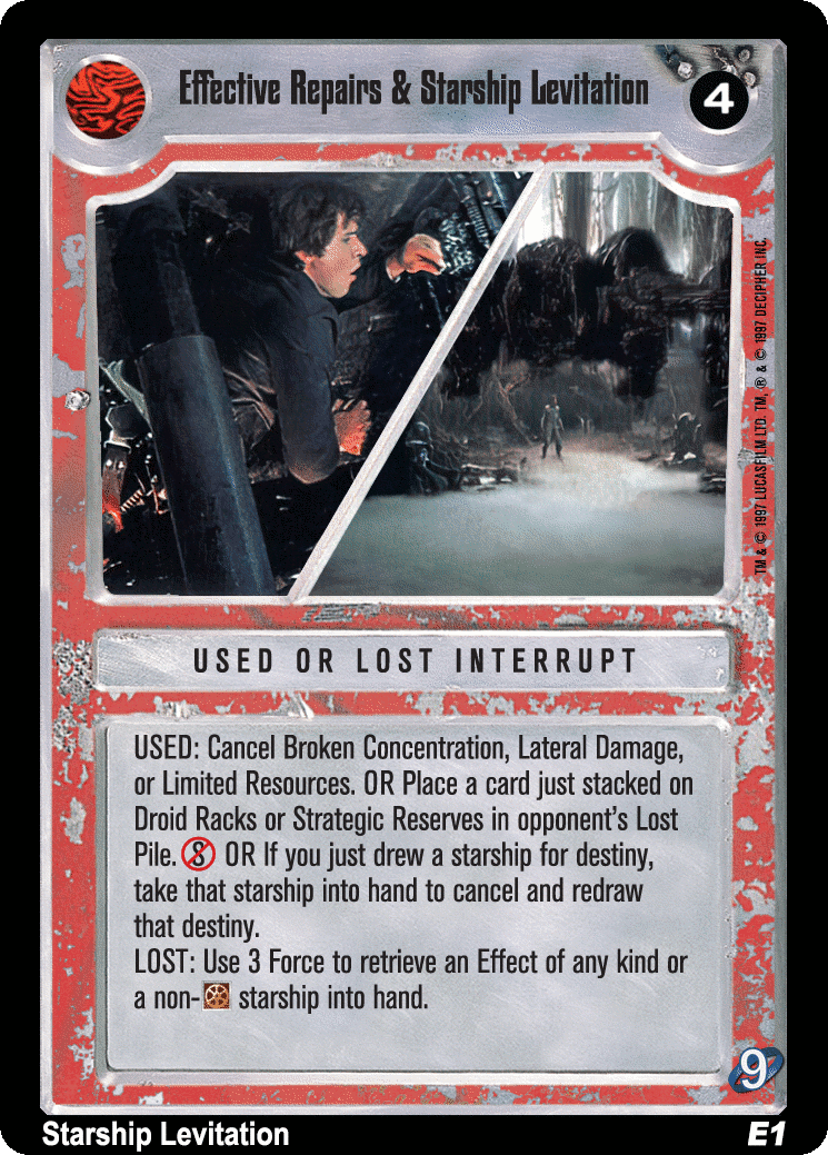 Effective Repairs & Starship Levitation