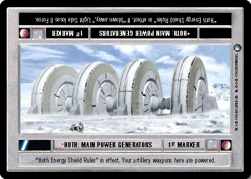 •Hoth: Main Power Generators (1st Marker)