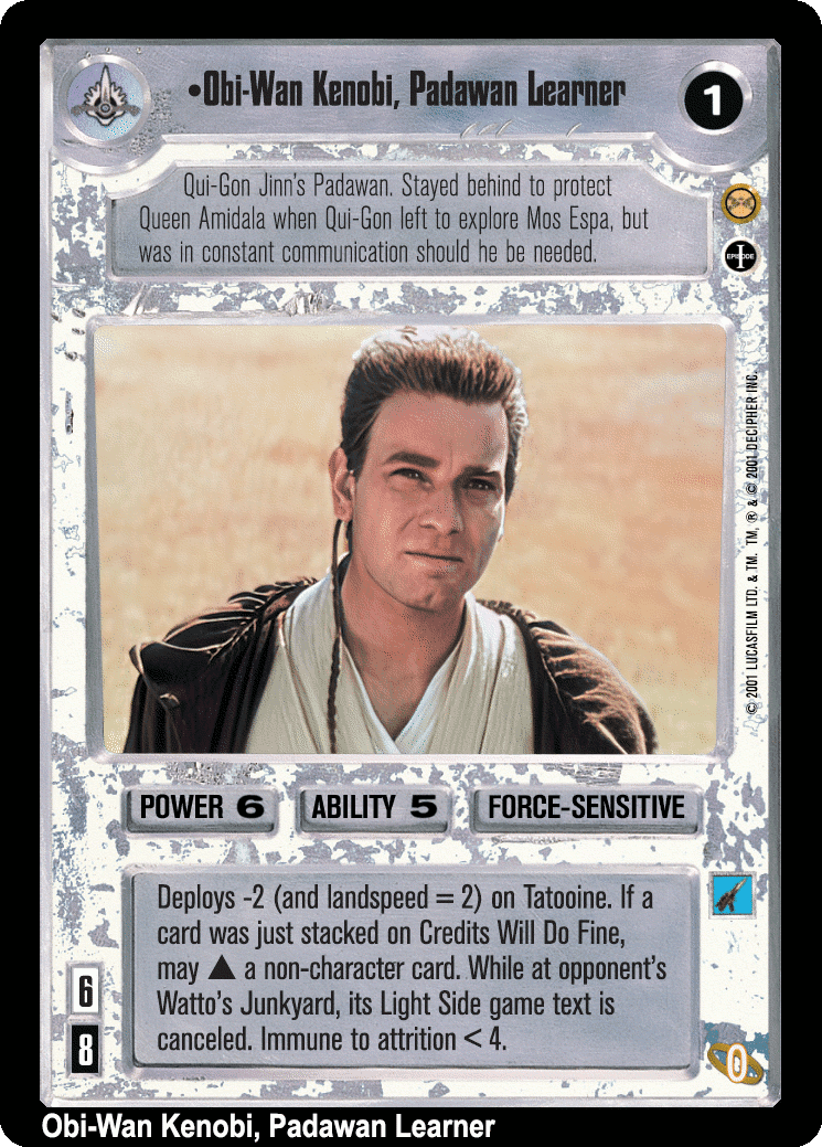 •Obi-Wan Kenobi, Padawan Learner (V) (AI)