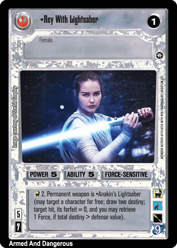 •Rey With Lightsaber