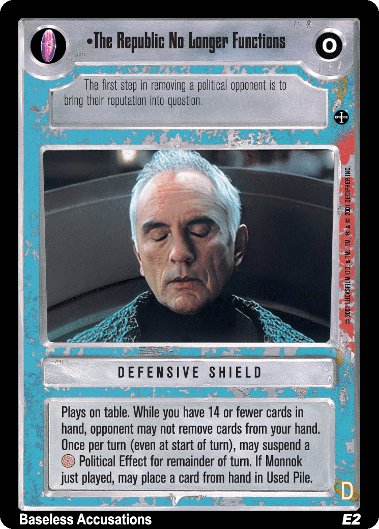 •The Republic No Longer Functions
