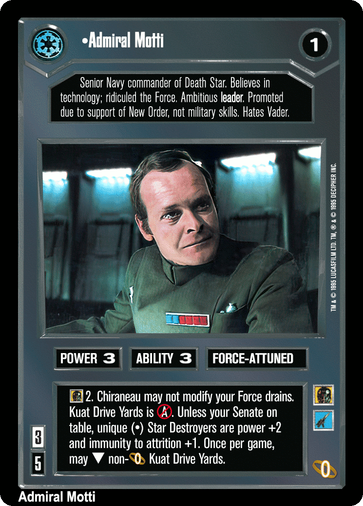 •Admiral Motti (V)