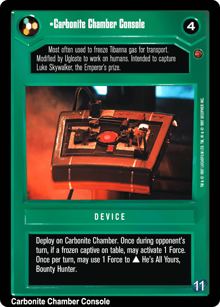 •Carbonite Chamber Console (V)