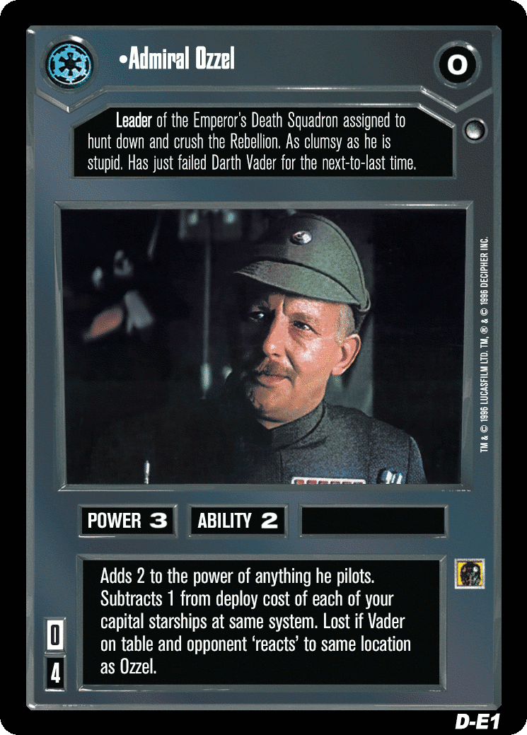 •Admiral Ozzel
