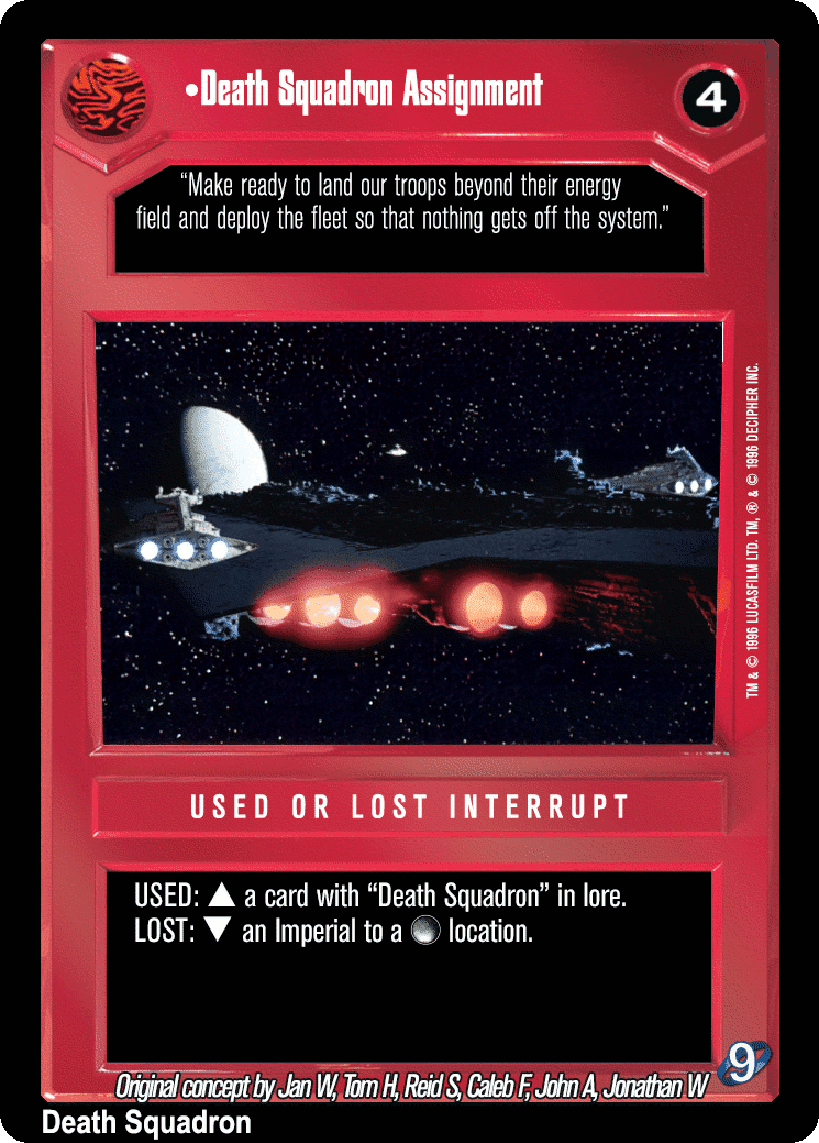 •Death Squadron Assignment