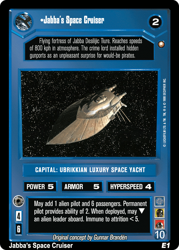 •Jabba's Space Cruiser (V)