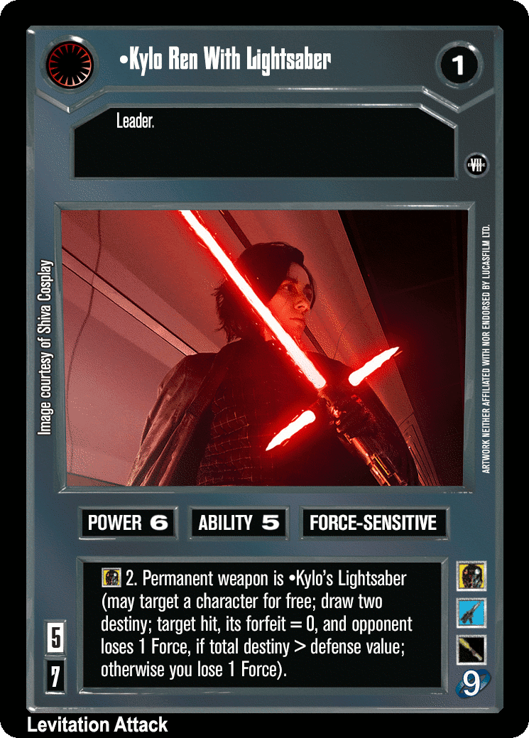 •Kylo Ren With Lightsaber