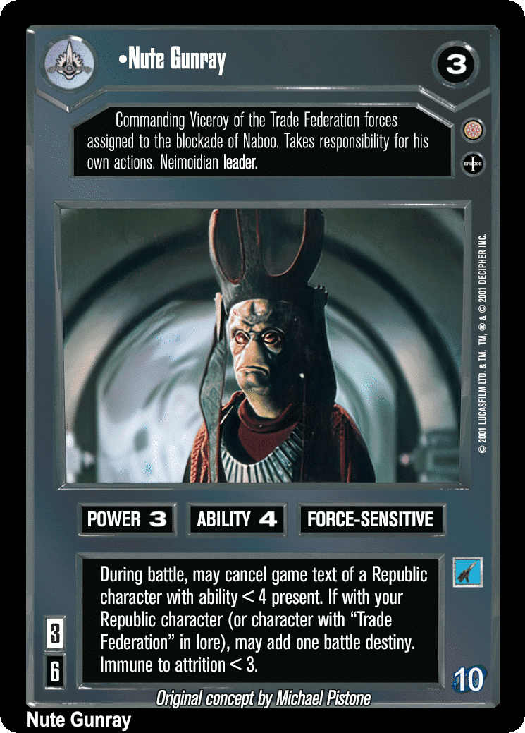 •Nute Gunray (V)