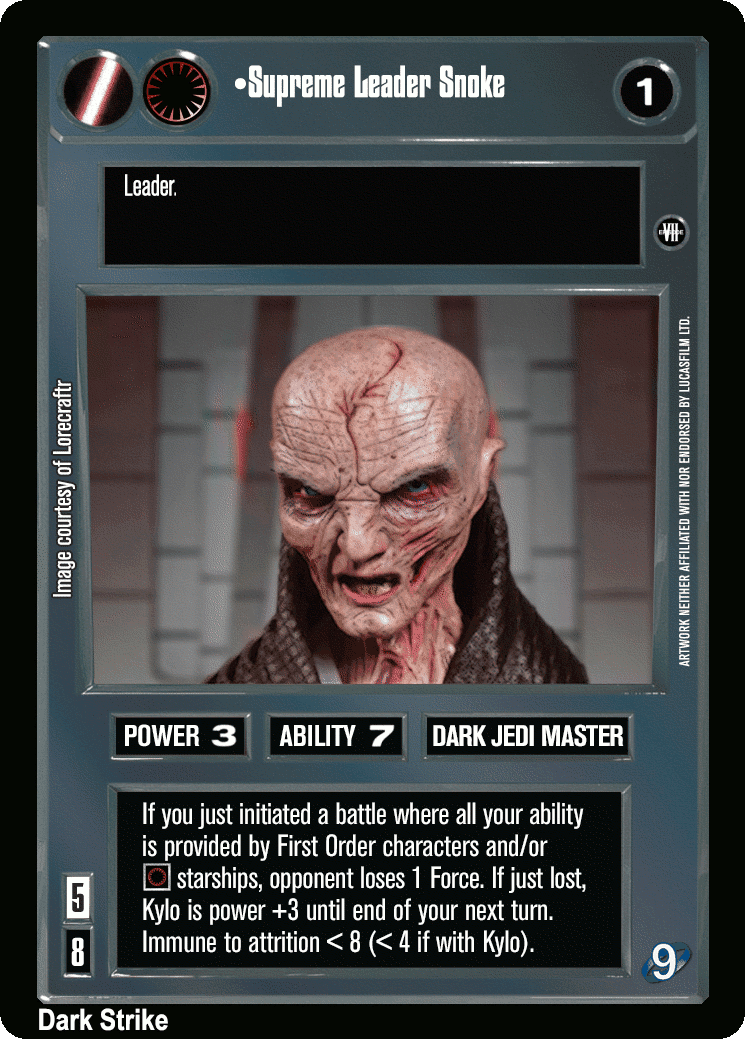 •Supreme Leader Snoke