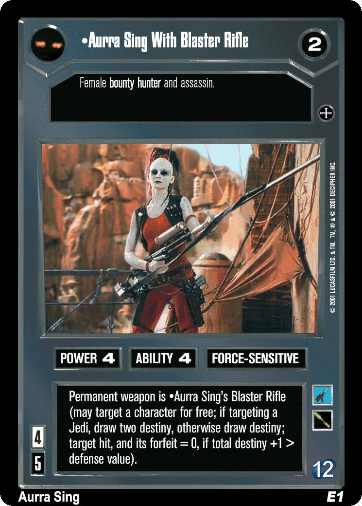 •Aurra Sing With Blaster Rifle