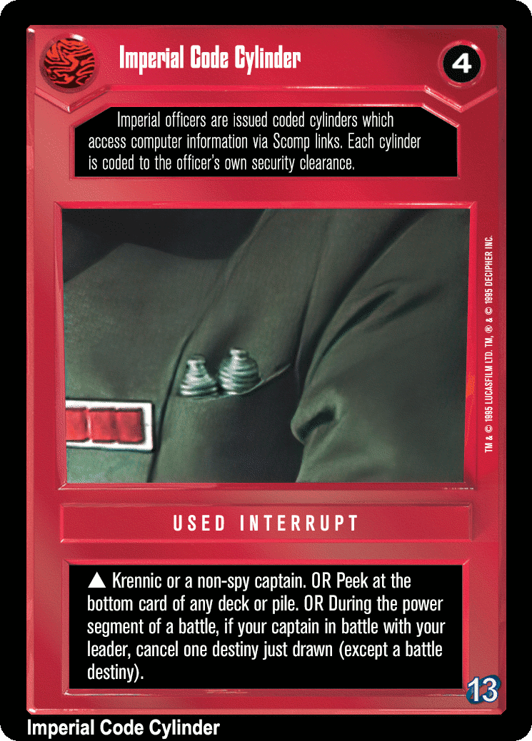 Imperial Code Cylinder (V)