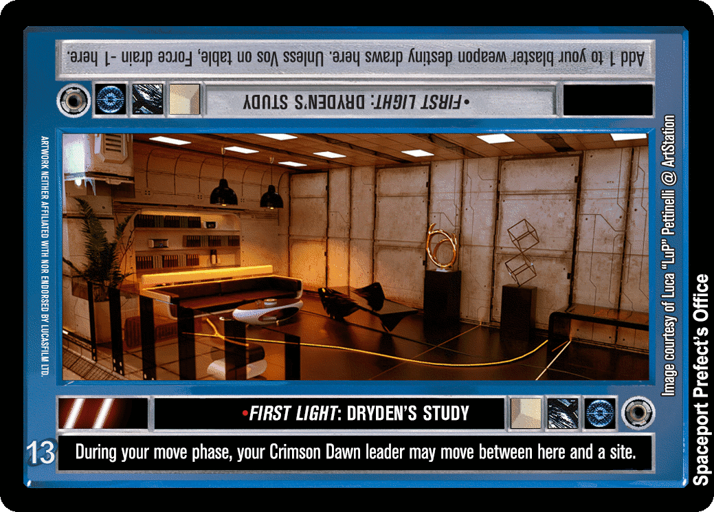 •First Light: Dryden's Study