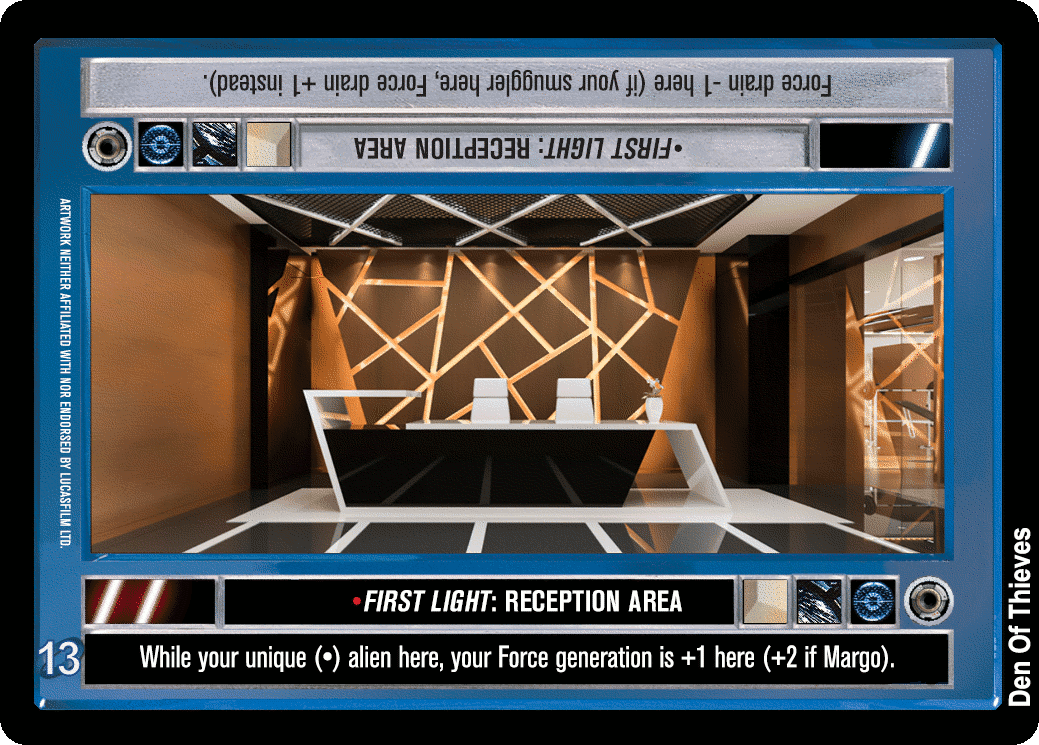 •First Light: Reception Area