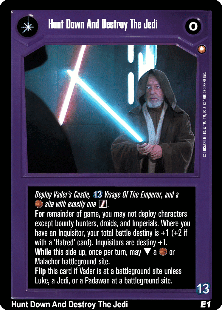 Hunt Down And Destroy The Jedi / Their Fire Has Gone Out Of The Universe (V)