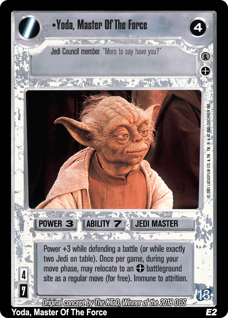 •Yoda, Master Of The Force (V)