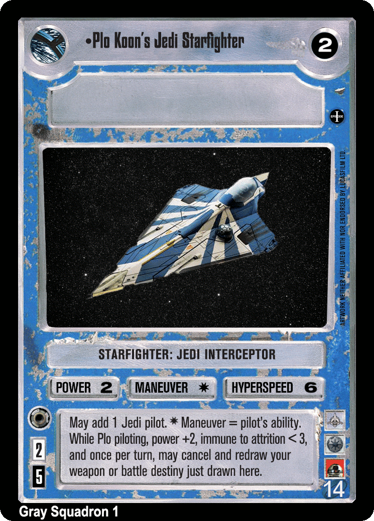•Plo Koon's Jedi Starfighter