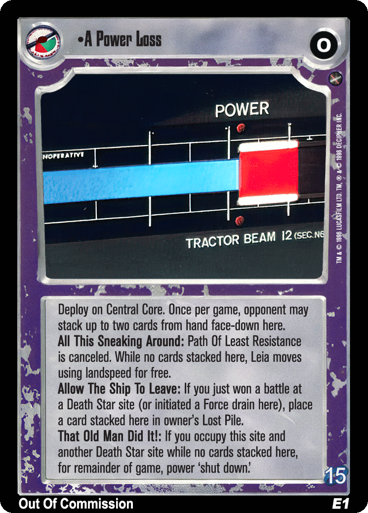 •A Power Loss