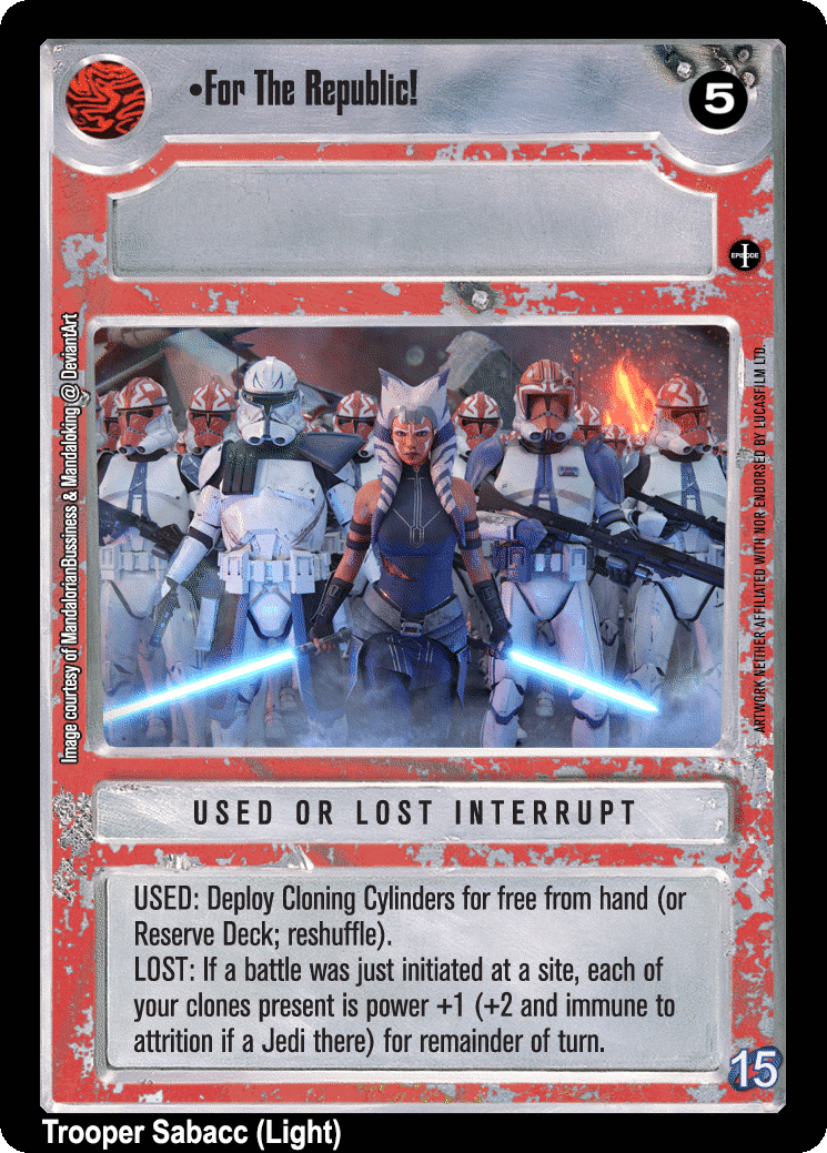 •For The Republic!