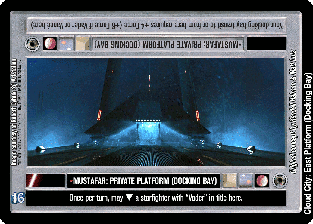 •Mustafar: Private Platform (Docking Bay)