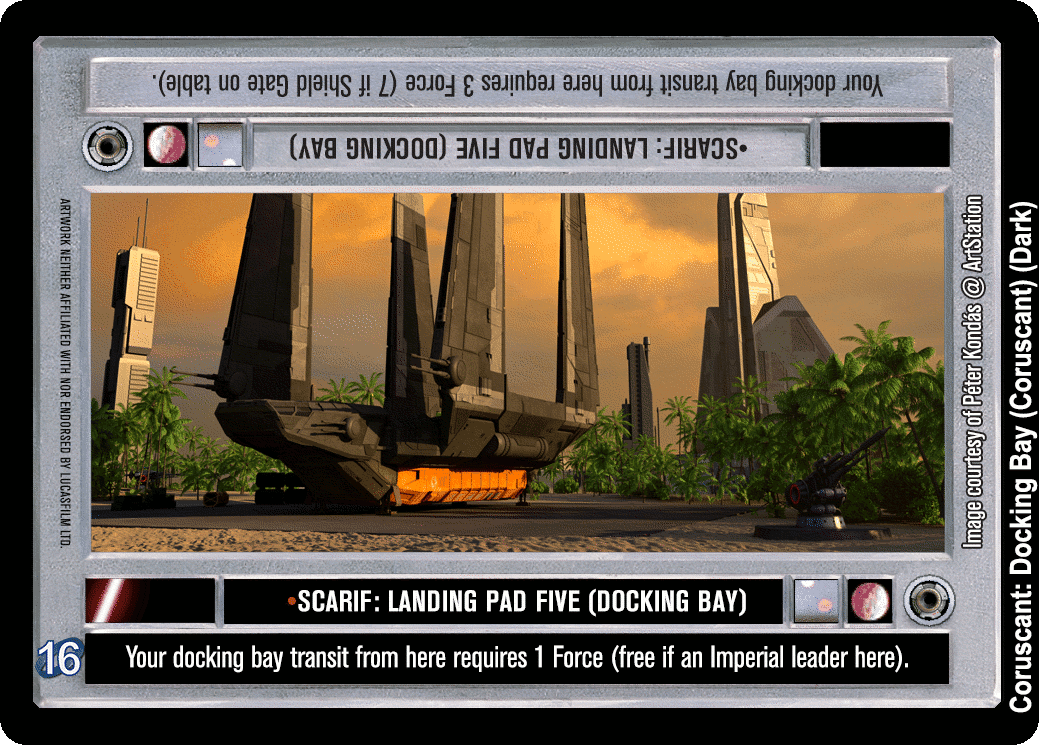 •Scarif: Landing Pad Five (Docking Bay)
