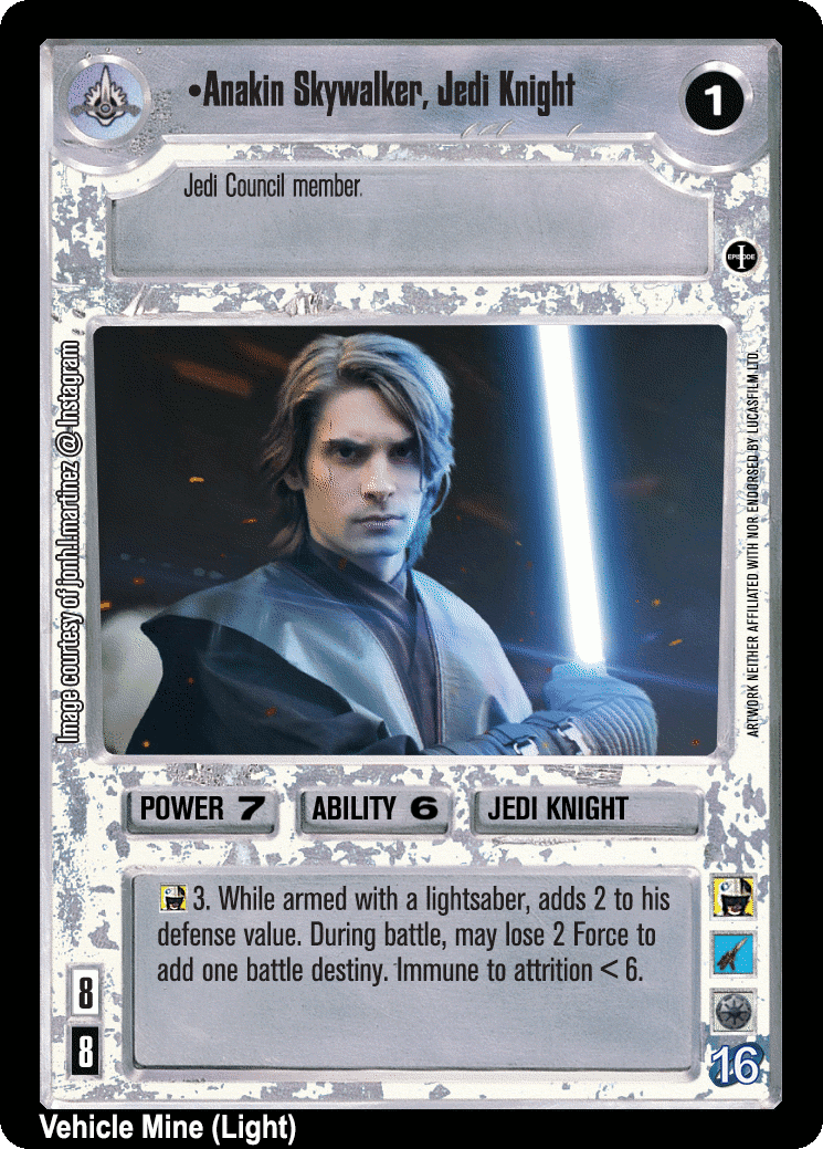 •Anakin Skywalker, Jedi Knight