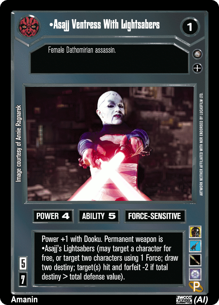 •Asajj Ventress With Lightsabers (AI)