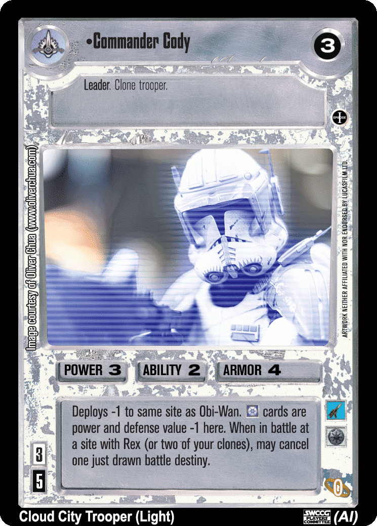 •Commander Cody (Holo AI)