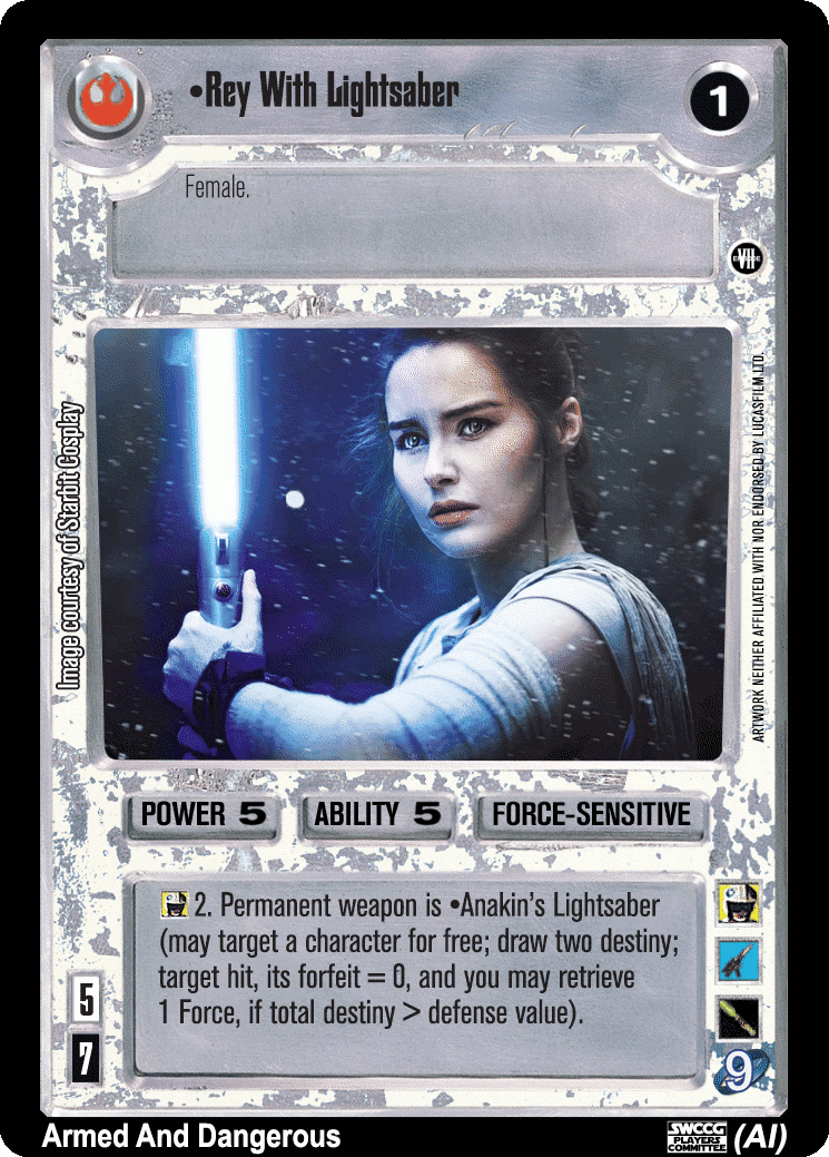•Rey With Lightsaber (AI)