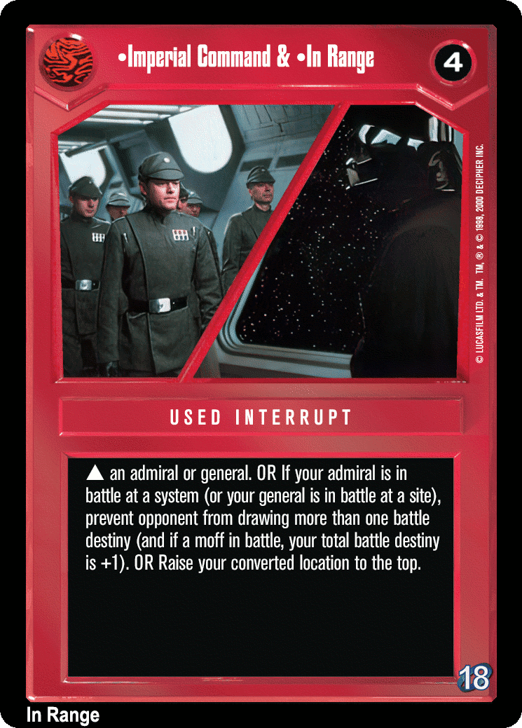 •Imperial Command & •In Range