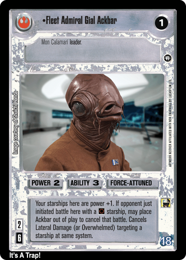 •Fleet Admiral Gial Ackbar