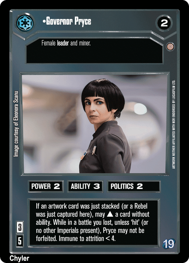 •Governor Pryce