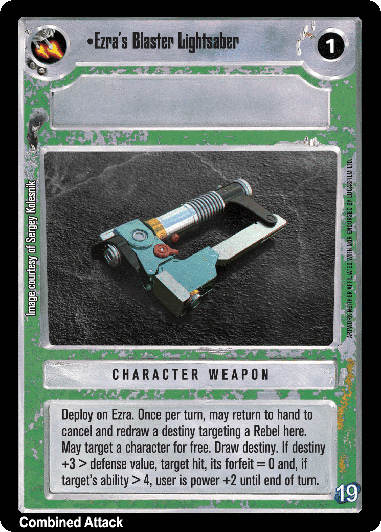 •Ezra's Blaster Lightsaber