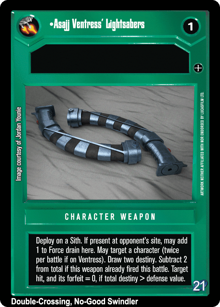 •Asajj Ventress' Lightsabers