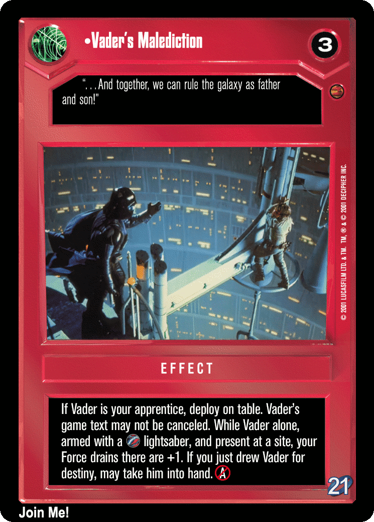 •Vader's Malediction