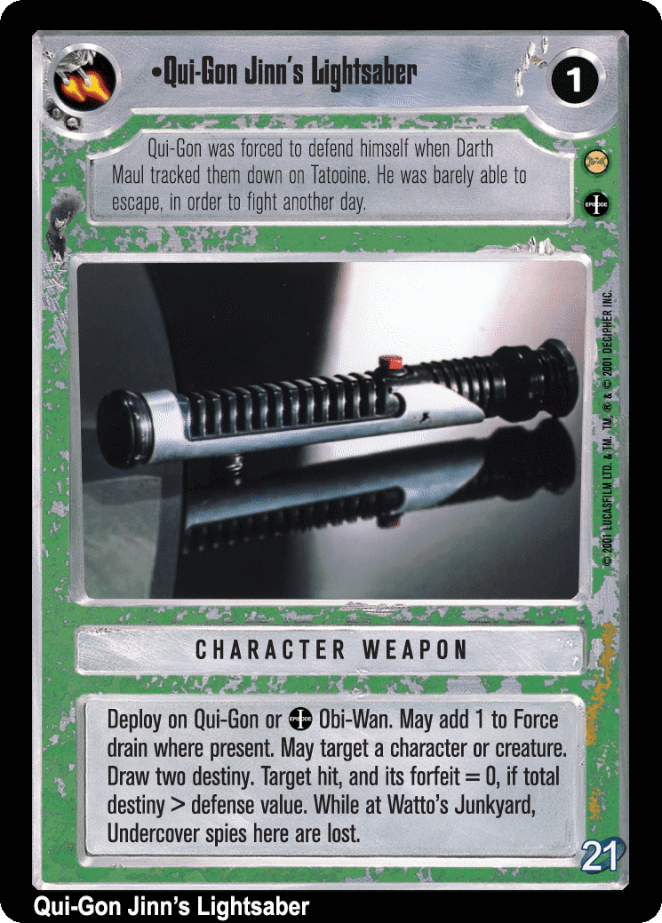 •Qui-Gon Jinn's Lightsaber (V)