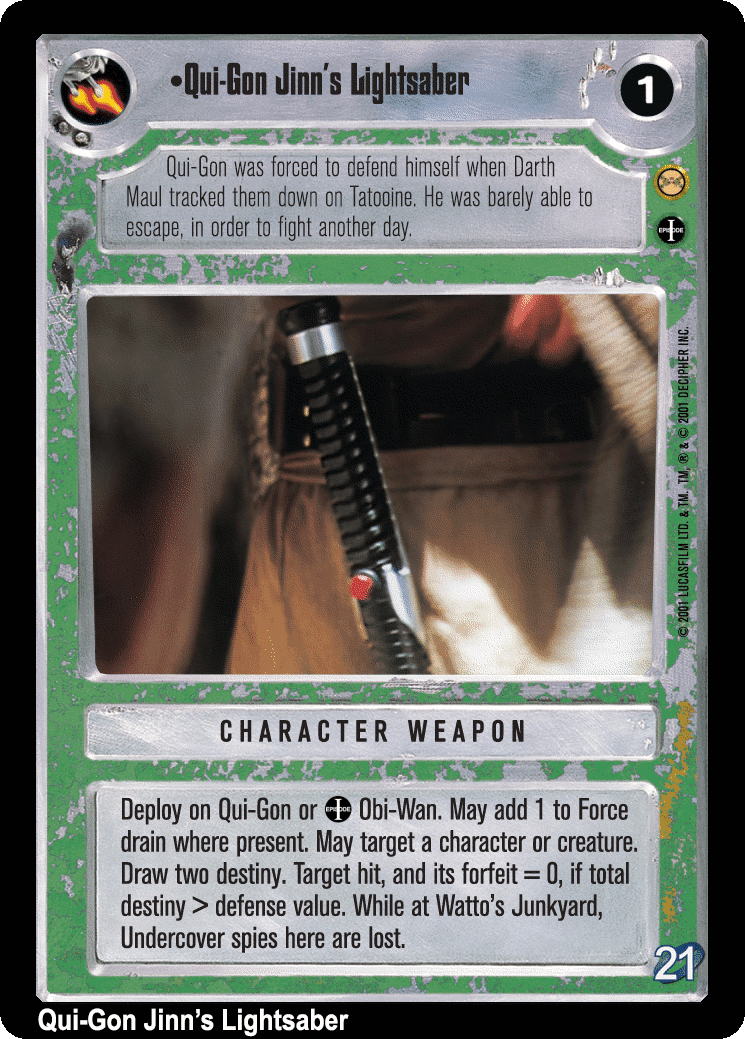 •Qui-Gon Jinn's Lightsaber (V) (AI)